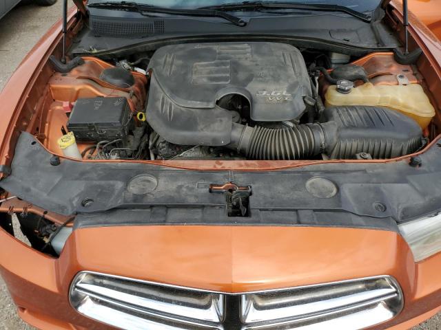 2B3CL3CG4BH525674 - 2011 DODGE CHARGER ORANGE photo 11