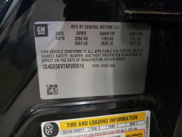 1G4GE5EV7AF260519 - 2010 BUICK LACROSSE CXS GRAY photo 12