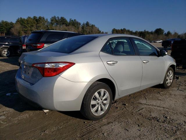 2T1BURHE9FC360626 - 2015 TOYOTA COROLLA L SILVER photo 3