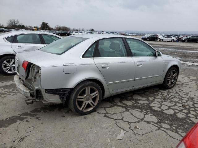 WAUDF78E87A149010 - 2007 AUDI A4 2.0T QUATTRO SILVER photo 3