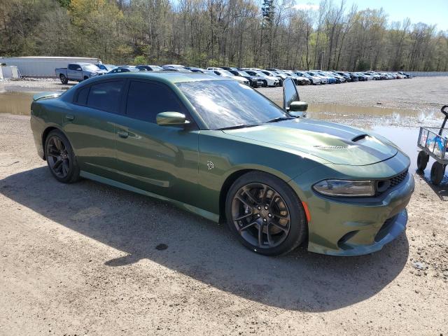 2C3CDXL99KH500231 - 2019 DODGE CHARGER SRT HELLCAT GREEN photo 4