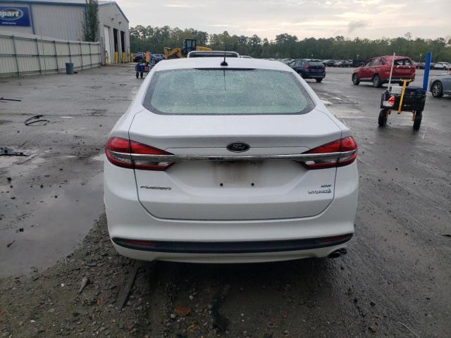 3FA6P0LUXJR172645 - 2018 FORD FUSION SE HYBRID WHITE photo 6