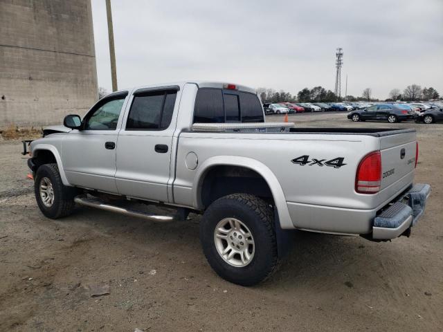 1D7HG38N44S719249 - 2004 DODGE DAKOTA QUAD SPORT SILVER photo 2