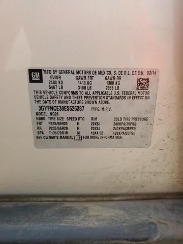 3GYFNCE38ES626387 - 2014 CADILLAC SRX PERFORMANCE COLLECTION Бежевый фото 14