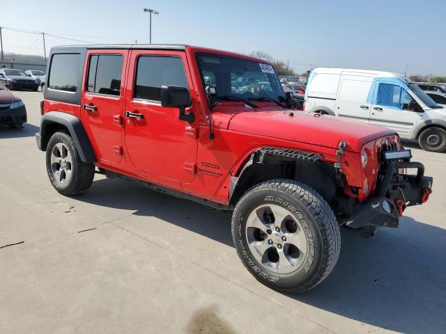 1C4BJWDG1FL755469 - 2015 JEEP WRANGLER U SPORT RED photo 4