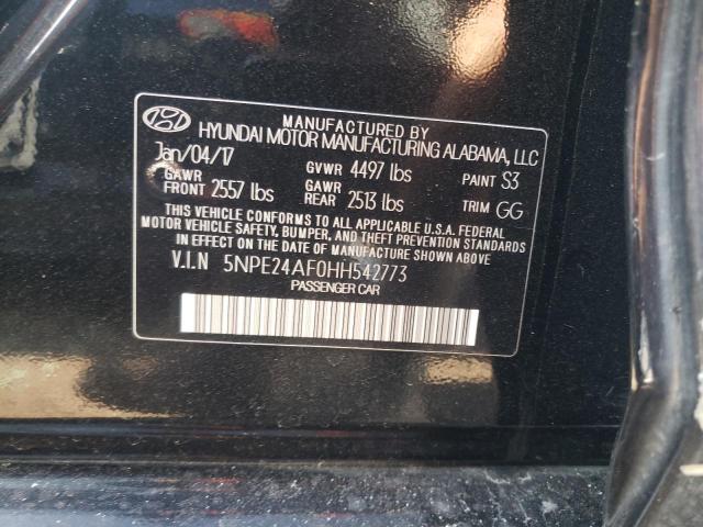 5NPE24AF0HH542773 - 2017 HYUNDAI SONATA SE BLACK photo 13