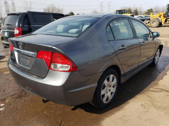 2HGFA16549H302627 - 2009 HONDA CIVIC LX GRAY photo 3