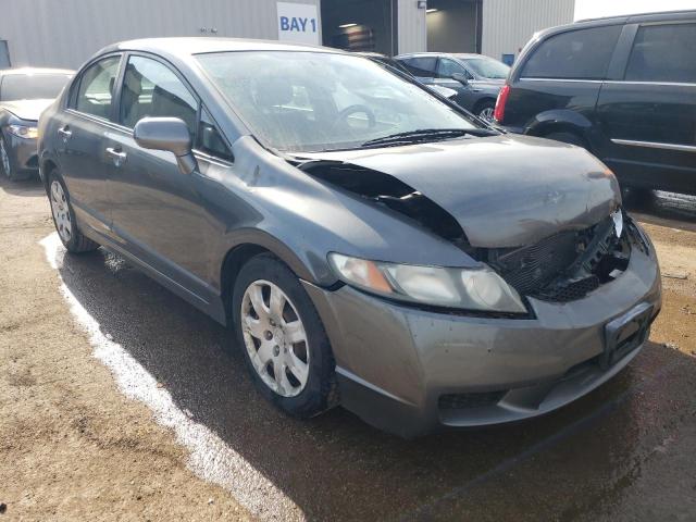 2HGFA16549H302627 - 2009 HONDA CIVIC LX GRAY photo 4