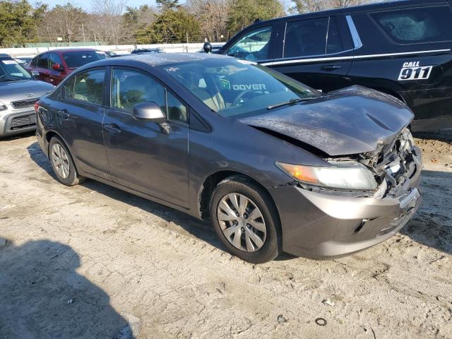 2HGFB2F52CH593462 - 2012 HONDA CIVIC LX GRAY photo 4