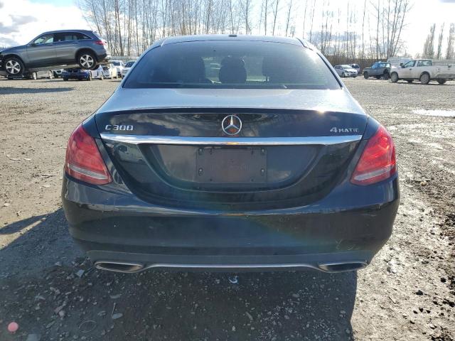 55SWF4KB4FU096304 - 2015 MERCEDES-BENZ C 300 4MATIC BLACK photo 6