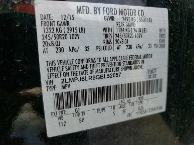 2LMPJ6LR9GBL52057 - 2016 LINCOLN MKX RESERVE Qara foto 13