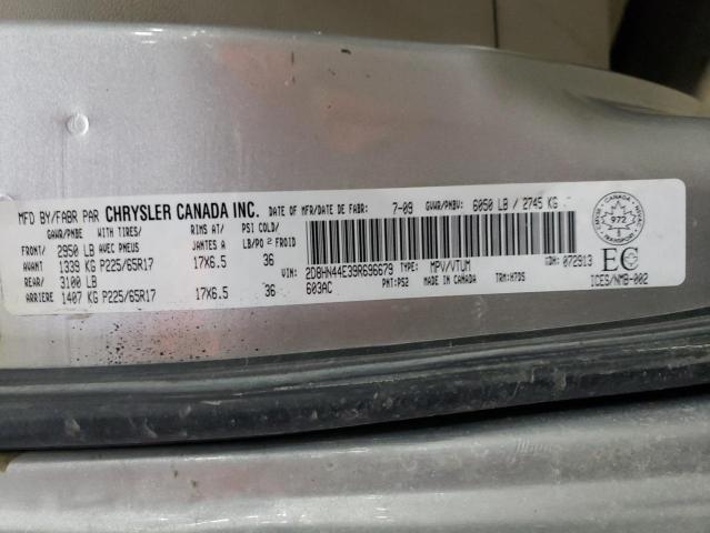 2D8HN44E39R696679 - 2009 DODGE GRAND CARA SE SILVER photo 13