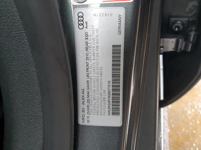 WAUW2AFC6GN071516 - 2016 AUDI S7 PRESTIGE CHARCOAL photo 12