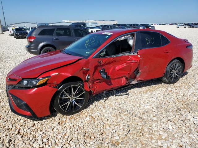 4T1G31AK1MU029853 - 2021 TOYOTA CAMRY SE RED photo 1