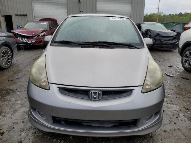 JHMGD38668S055144 - 2008 HONDA FIT SPORT SILVER photo 5