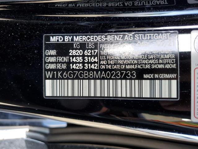 W1K6G7GB8MA023733 - 2021 MERCEDES-BENZ S 580 4MATIC BLACK photo 12