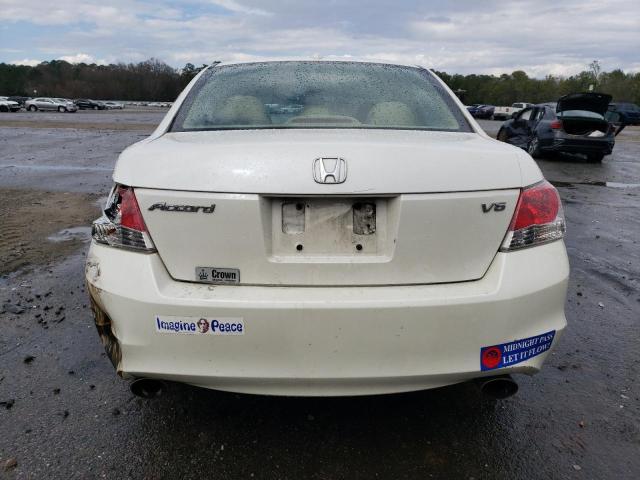 5KBCP36889B502195 - 2009 HONDA ACCORD EXL WHITE photo 6