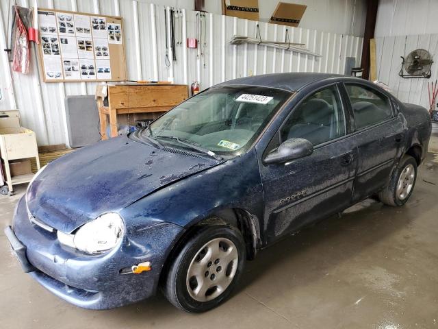 1B3ES46C1YD772182 - 2000 DODGE NEON BASE BLUE photo 1