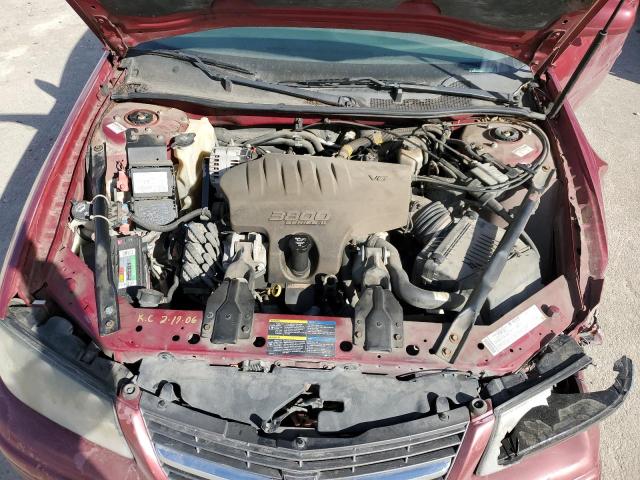 2G1WH52K259365980 - 2005 CHEVROLET IMPALA LS BURGUNDY photo 11