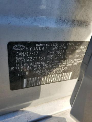 KMHC65LC3HU024338 - 2017 HYUNDAI IONIQ BLUE SILVER photo 13