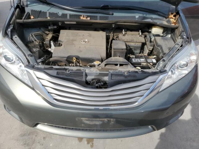 5TDYK3DC5ES523425 - 2014 TOYOTA SIENNA XLE GREEN photo 12