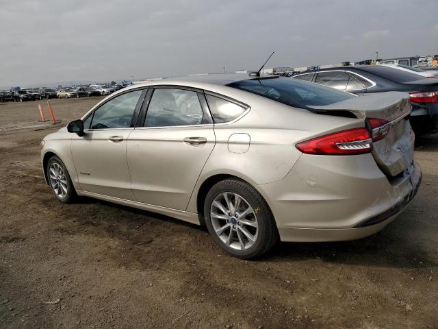 3FA6P0LUXHR314020 - 2017 FORD FUSION SE HYBRID GOLD photo 2