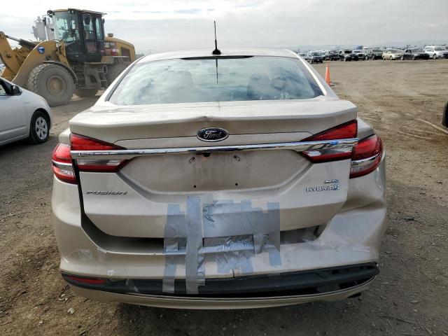 3FA6P0LUXHR314020 - 2017 FORD FUSION SE HYBRID GOLD photo 6