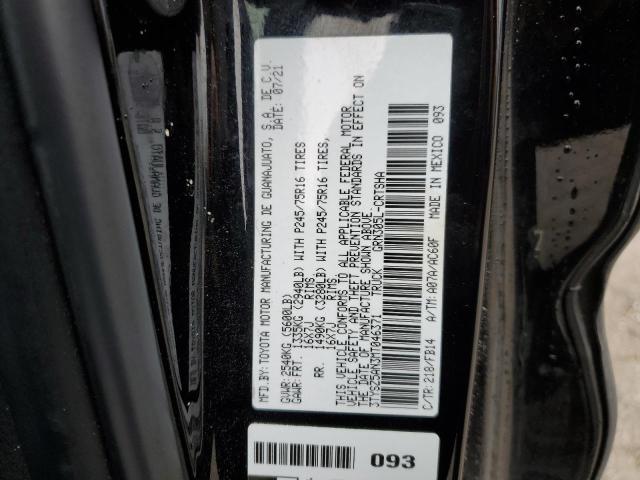 3TYSZ5AN3MT046371 - 2021 TOYOTA TACOMA ACCESS CAB შავი ფოტო 12