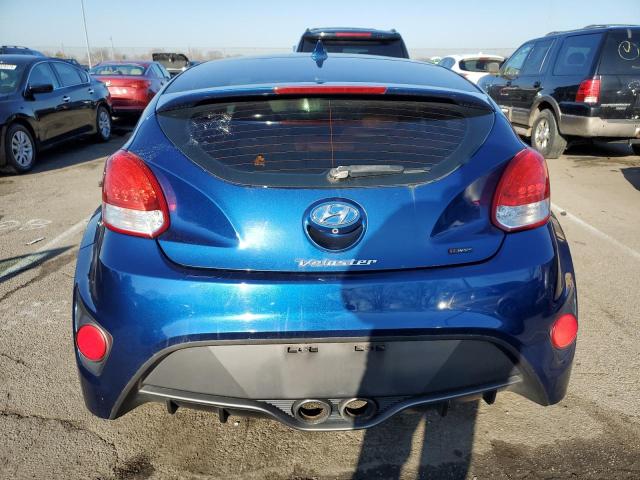 KMHTC6AE1GU267518 - 2016 HYUNDAI VELOSTER TURBO BLUE photo 6