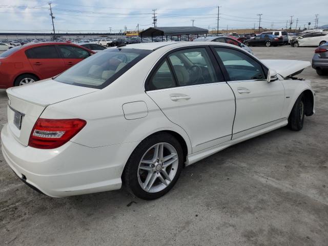 WDDGF4HB7CR191349 - 2012 MERCEDES-BENZ C 250 WHITE photo 3