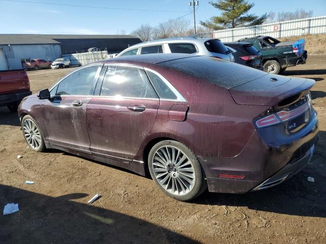 3LN6L2LU5DR825948 - 2013 LINCOLN MKZ HYBRID RED photo 2