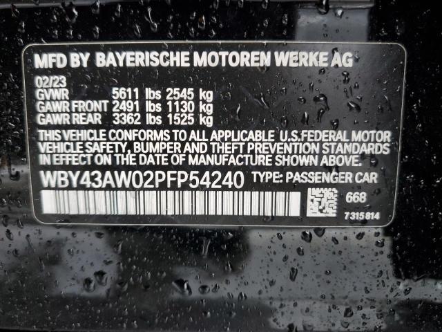 WBY43AW02PFP54240 - 2023 BMW I4 EDRIVE 35 BLACK photo 12