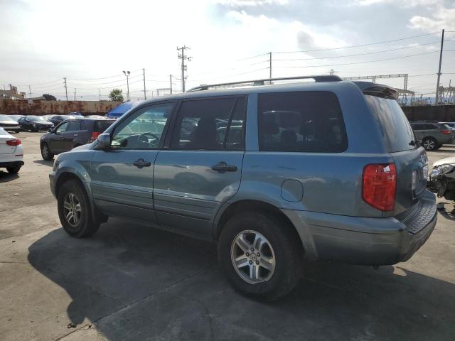 2HKYF18625H531212 - 2005 HONDA PILOT EXL TURQUOISE photo 2