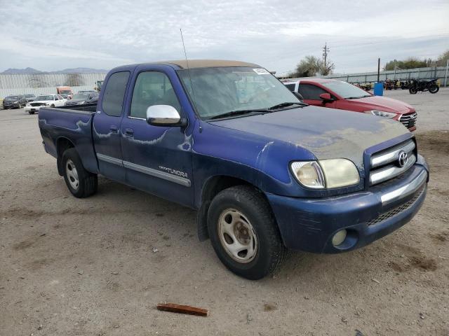 5TBRN34143S395677 - 2003 TOYOTA TUNDRA ACCESS CAB SR5 BLUE photo 4