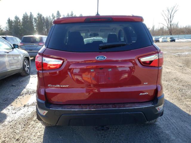 MAJ6S3GLXKC300027 - 2019 FORD ECOSPORT SE RED photo 6