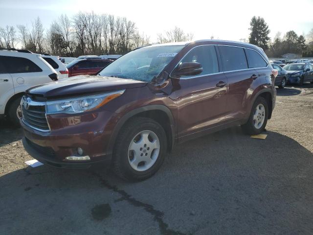 5TDDKRFHXES010326 - 2014 TOYOTA HIGHLANDER LIMITED MAROON photo 1