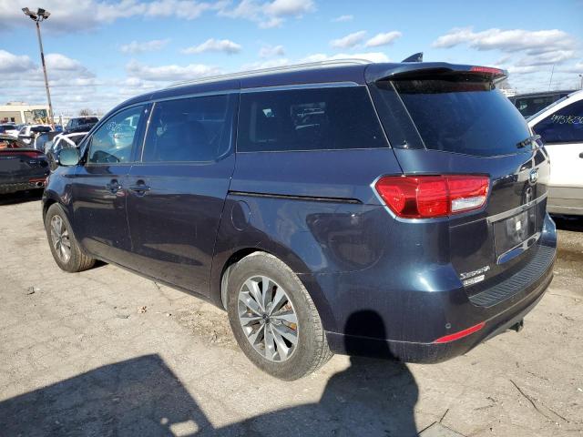 KNDMC5C10F6031314 - 2015 KIA SEDONA EX BLUE photo 2