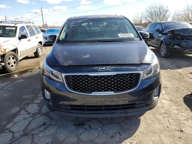 KNDMC5C10F6031314 - 2015 KIA SEDONA EX BLUE photo 5