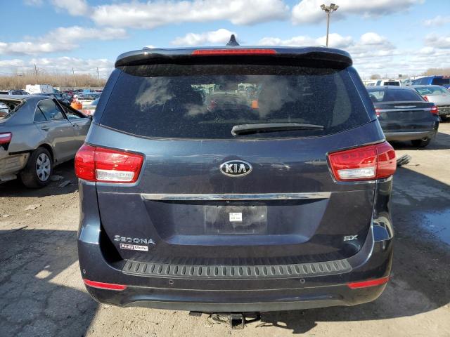 KNDMC5C10F6031314 - 2015 KIA SEDONA EX BLUE photo 6