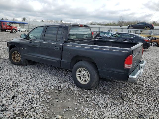 1B7GL2AZ41S134854 - 2001 DODGE DAKOTA QUAD BLACK photo 2