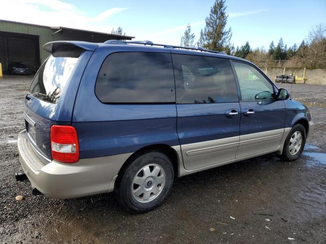 KNDUP131336438942 - 2003 KIA SEDONA EX BLUE photo 3