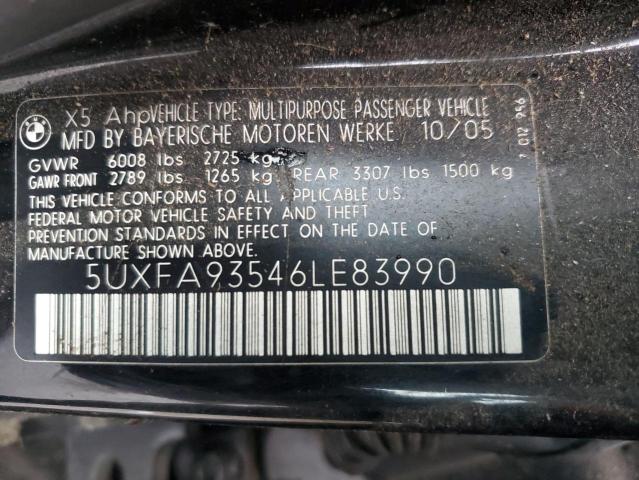 5UXFA93546LE83990 - 2006 BMW X5 4.8IS BLACK photo 13