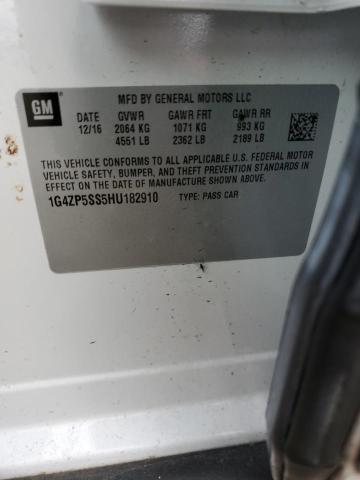 1G4ZP5SS5HU182910 - 2017 BUICK LACROSSE ESSENCE თეთრი ფოტო 12