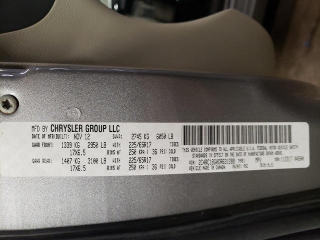 2C4RC1BG0DR631289 - 2013 CHRYSLER TOWN & COU TOURING 银色 照片 13