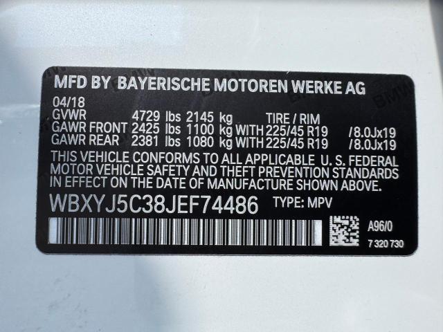 WBXYJ5C38JEF74486 - 2018 BMW X2 XDRIVE28I WHITE photo 15