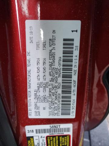 5TFSX5EN7LX072010 - 2020 TOYOTA TACOMA ACCESS CAB Қызыл фото 12