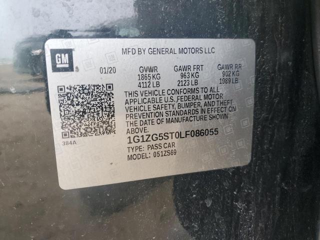 1G1ZG5ST0LF086055 - 2020 CHEVROLET MALIBU RS 黑色 照片 12