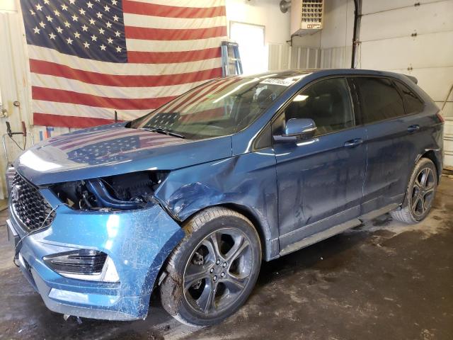 2FMPK4AP4KBB51884 - 2019 FORD EDGE ST BLUE photo 1