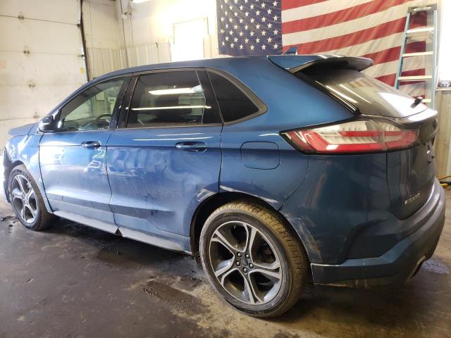 2FMPK4AP4KBB51884 - 2019 FORD EDGE ST BLUE photo 2