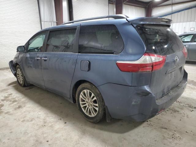 5TDYK3DC5FS627687 - 2015 TOYOTA SIENNA XLE BLUE photo 2